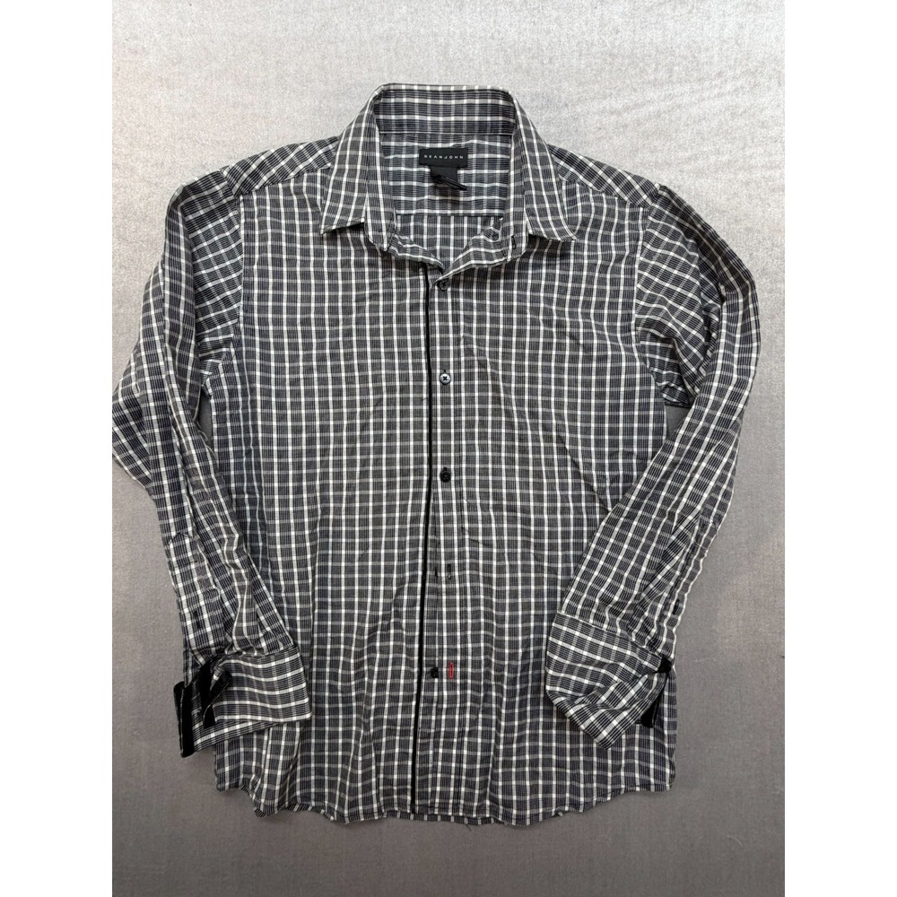 Sean‎ John Women Flannel Button Up Shirt Green Size 14 Reg